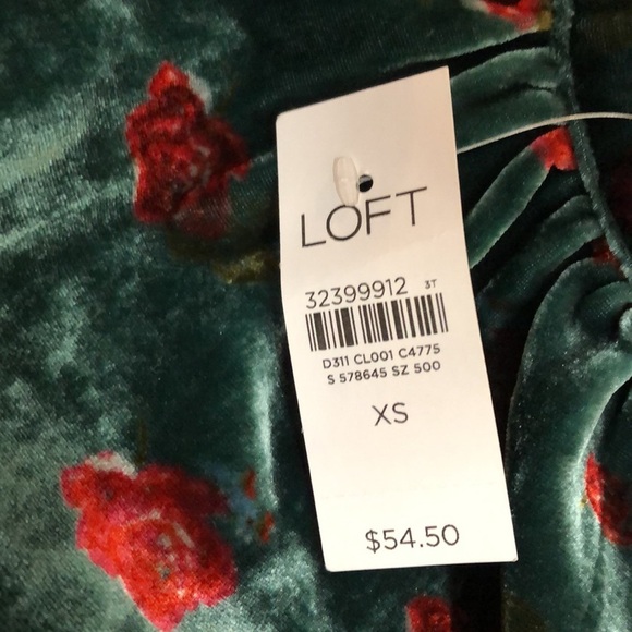 LOFT Floral Shirred Halter Top NEW - Picture 7 of 9